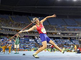 Barbora potkov v olympijskm finle otpu v Riu. (19. srpna 2016)