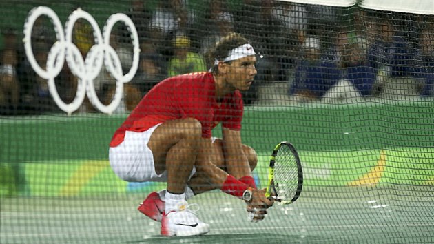 panlsk tenista Rafael Nadal se sousted pi finle tyhry olympijskho...