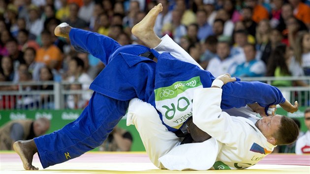 esk judista Luk Krplek v prvnm kole olympijskho turnaje zvtzil nad Jorge Fonsekou z Portugalska. (11. srpna 2016)