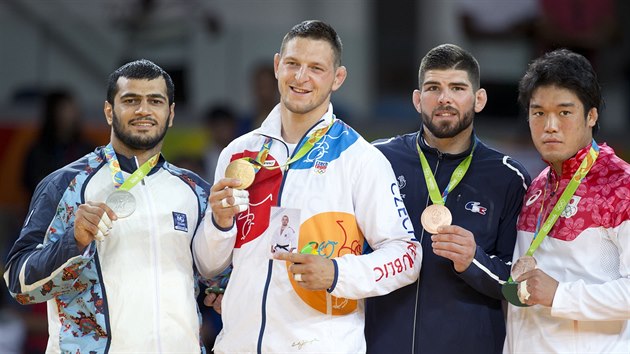 Judistick zlato vybojoval Luk Krplek, stbrn je Gasimov z zerbajdnu a bronzov Francouz Maret a Japonec Haga. (11. srpna 2016)