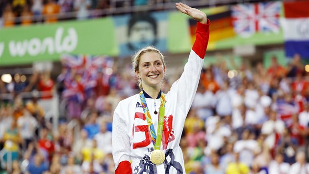 Britsk drhov cyklistka Laura Trottov vybojovala zlatou olympijskou medaili v keirinu. (16. srpna 2016)