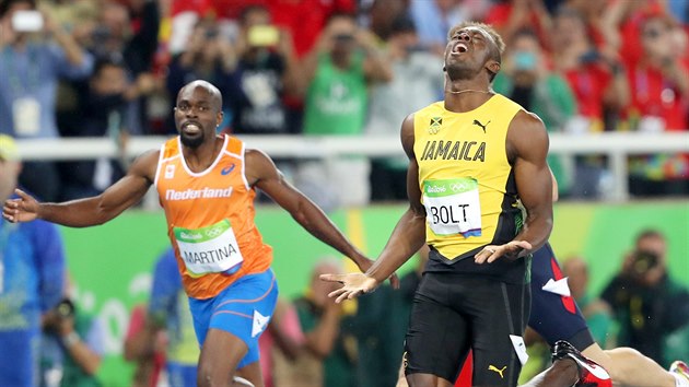 Jamajsk sprinter Usain Bolt zvtzil v olympijskm zvodu na 200 metr. (19....