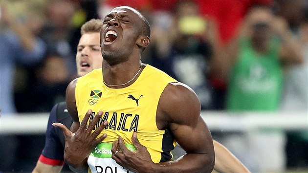 Jamajsk sprinter Usain Bolt zvtzil v olympijskm zvodu na 200 metr. (19. srpna 2016)