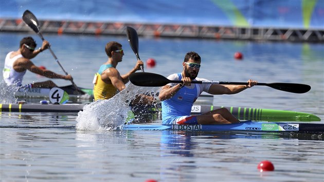 Kajak Josef Dostl bhem rozjky na olympijskch hrch v Riu de Janieiru.