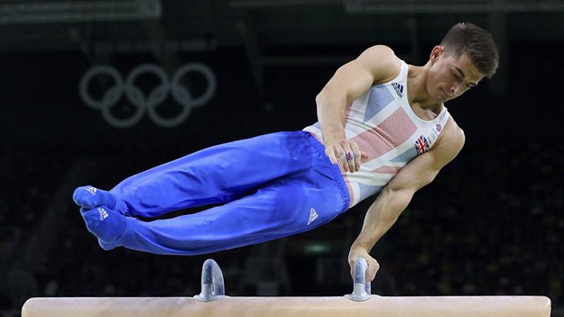 Britsk sportovn gymnasta Max Whitlock na olympijskch hrch v Riu.