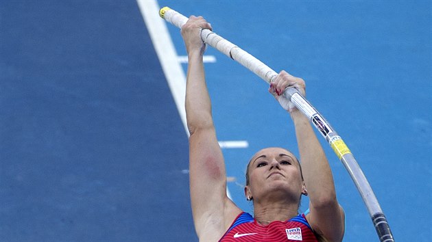 Romana Malov v kvalifikaci skoku o tyi na olympijskch hrch v Riu.