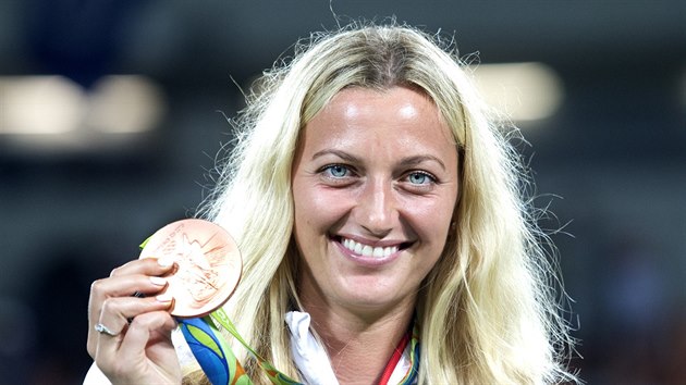 Petra Kvitov s bronzovou olympijskou medail z dvouhry.