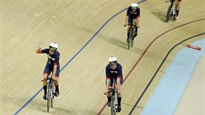 Britské cyklistky na olympijské dráze v Riu.