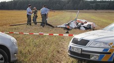 Nehoda vrtulníku mezi Kaznjovem a Rybnicí na severu Plzeska (16. 8. 2016)