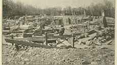 Základy Pet�ínské rozhledny z 1. kv�tna 1891.