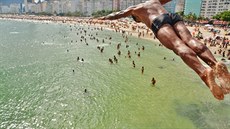 Slavná plá Copacabana