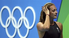 Pohledná Fran Halsallová v olympijském bazénu v Riu