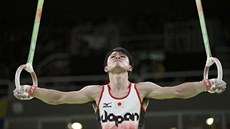 Japonský sportovní gymnasta Kohei Uimura na olympijských hrách v Riu.