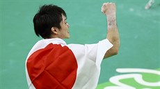 Japonský sportovní gymnasta Kohei Uimura na olympijských hrách v Riu.