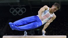 Britský sportovní gymnasta Max Whitlock na olympijských hrách v Riu.