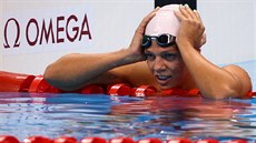 Ruská plavkyně Julija Jefimovová po druhém místě na prsařské dvoustovce.