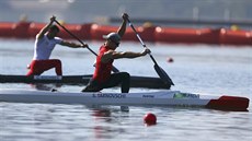 Sergej Tarnovschi v rozjíce na kilometrové trati na olympijských hrách v Riu.