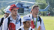 Do Olympijského parku na Lipn dorazili i zlatý judista Luká Krpálek (vpravo),...
