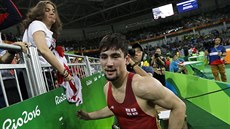Zápasník Vladimer Chinčegašvili z Gruzie slaví zlato v Riu.