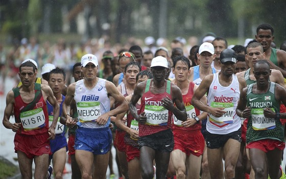 Momentka z olympijského maratonu v Riu. 