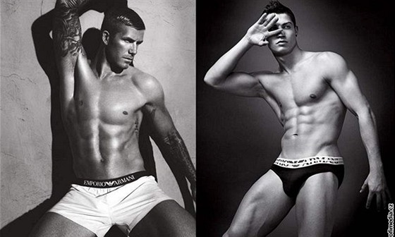 David Beckham a Cristiano Ronaldo v kampani na spodní prádlo Armani