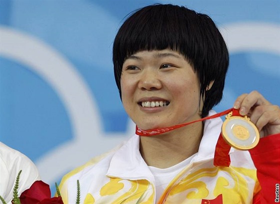 ínská olympijská vítzka ve vzpírání Liou chun-chung.