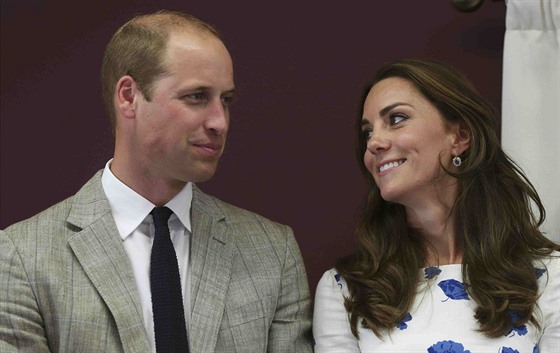 Princ William a jeho manelka Kate (Luton, 24. srpna 2016)