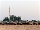 Turecké tanky pi syrské hranici (27. srpna 2016)