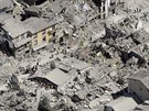 Letecké snímky msta Amatrice, které zdevastovalo stedení zemtesení (24....