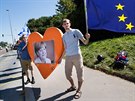 Prjezd kolony s nmeckou kanclékou Angelou Merkelovou po Evropské tíd (25....