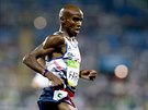 Britský vytrvalec Mohamed Farah v olympijském závodu na 5000 metr. (21. srpna...