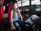 Pavlína Hulíková ídí autobus mstské hromadné dopravy v eských Budjovicích.