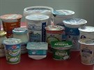 Test bílých jogurt