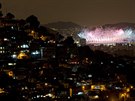 Pohled na stadion Maracaná bhem závreného ceremoniálu na konci olympiády v...