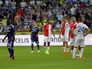Slavia rozehrává po inkasovaném gólu na hiti Anderlechtu.