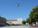 Dron na Ulrichov nmst v Hradci Krlov (19.8.2016).