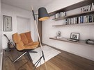 Vizualizace: pokoj pro hosty a pracovna - dvoulko lze vyklopit z nábytkové...