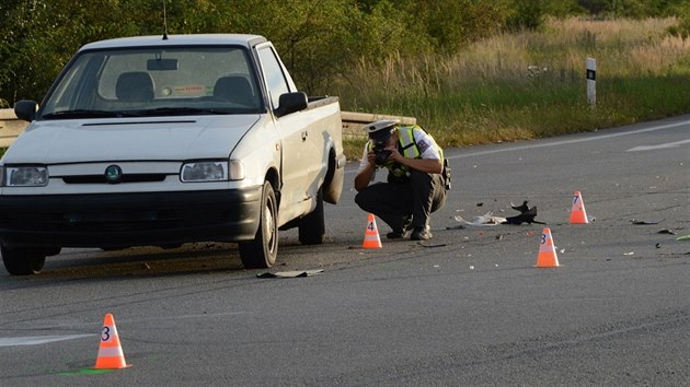 Sobotn nehodu na Blanensku nepeil mlad motork (20. srpna 2016)