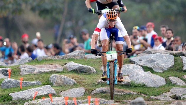 Český cyklista Jaroslav Kulhavý v olympijském závodu horských kol v brazilském Riu. (21. srpna 2016)