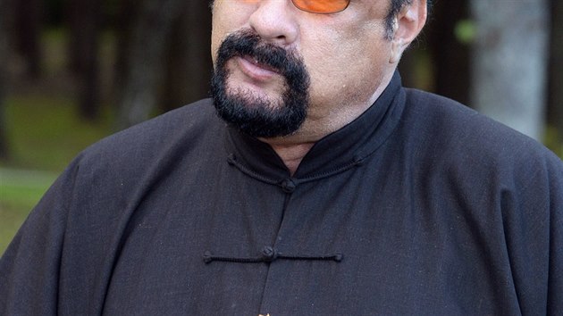 Hollywoodsk herec Steven Seagal navtvil Alexandra Lukaenka (24. srpna 2016)