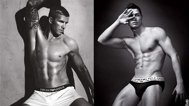 David Beckham a Cristiano Ronaldo v kampani na spodn prdlo Armani