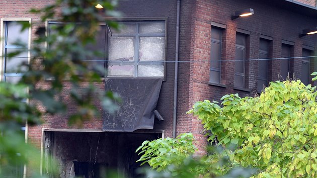 Budova kriminologickho institutu v Bruselu, kde byly slyet exploze.