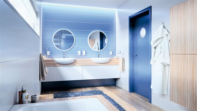 Dvee Elegant, model 81, s povrchem HPL
(vysokotlak lamint) dokonale odpuzuj vodu a skvle dopluj interir nmonick koupelny.
