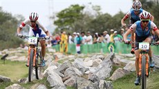 eská bikerka Kateina Nash dojela v olympijském závod horských kol na pátém...