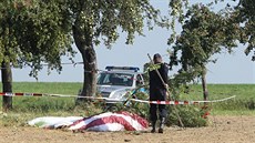 U Rybného na Jihlavsku se zabil paraglidista (28. srpna 2016).