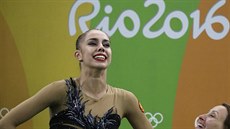 Ruská moderní gymnastka Margarita Mamunová má důvod k úsměvu. Je olympijskou...