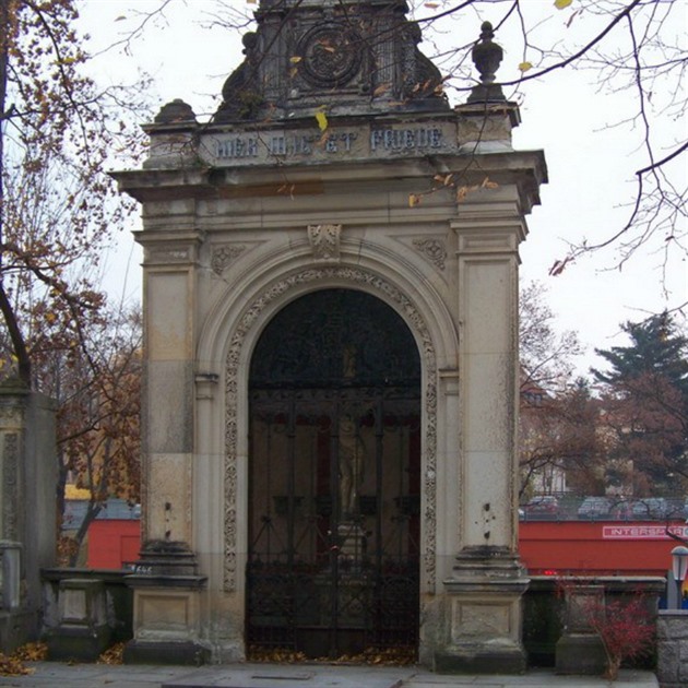 Rodinná hrobka Franze Liebiega v Liberci.