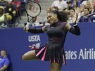 Amerianka Serena Williamsová v ponkud netradiní póze, kterou pedvedla v...