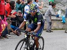 Nairo Quintana pi své cest za triumfem v desáté etap Vuelty s cílem na Lagos...