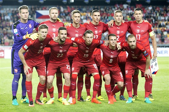 Základní jedenáctka eských fotbalist v kvalifikaním zápase o mistrovství...